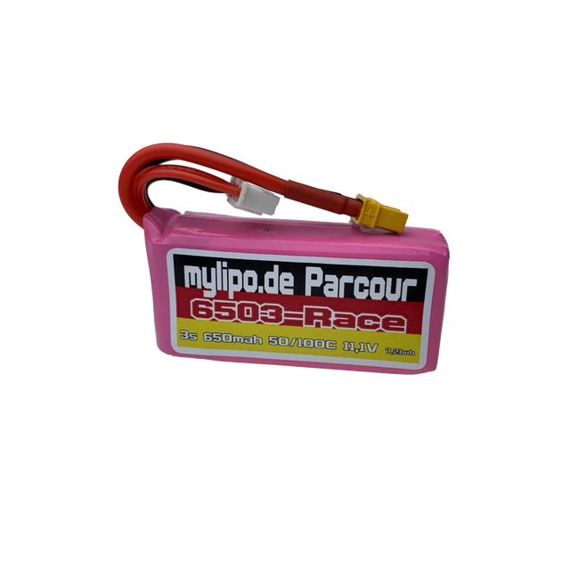 Mylipo Lipo Akku 650mAh 11,1V 3S 50C/100C FPV Parcour XT30 - LiPo24.de