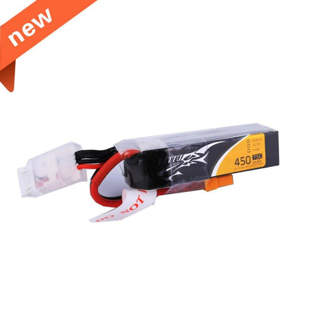 Tattu 450mAh 11.1V 75C 3S1P Lipo Akkupack mit - Lange Größe für H-Rahmen - LiPo24.de