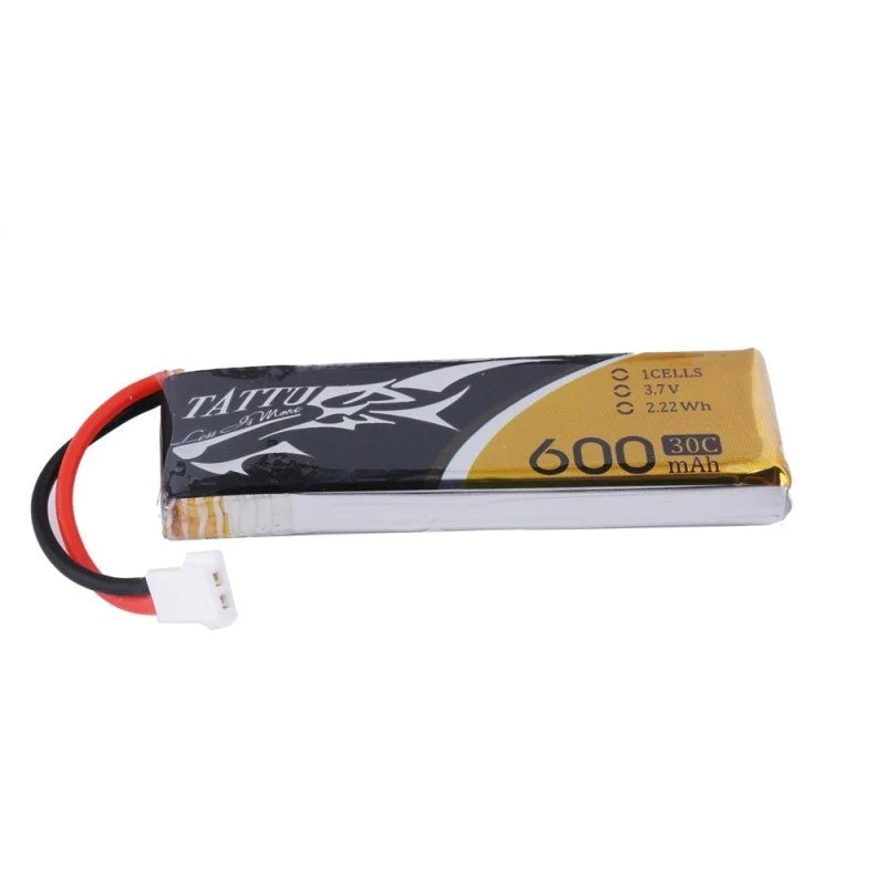 Tattu 600mAh 3.7V 30C 1S1P Lipo Akku mit Molex Stecker (1 Stück/Packung) - LiPo24.de