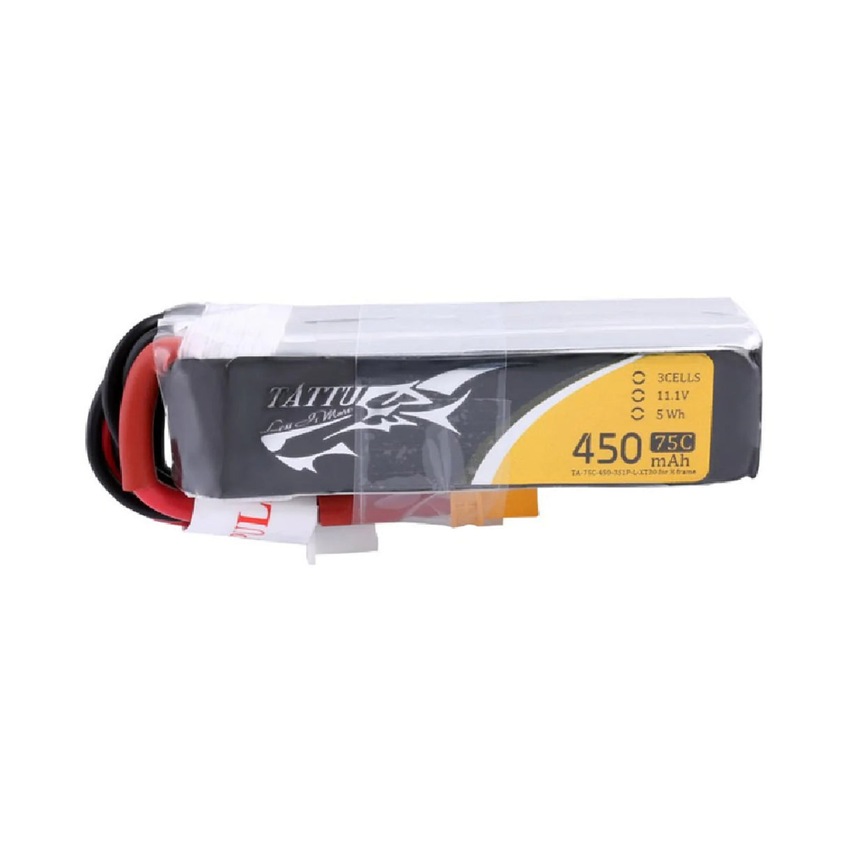 Tattu 450mAh 3S1P 11.1V 75C Lipo Akku mit XT30 - LiPo24.de
